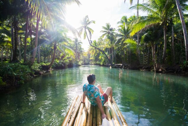 Maasin River jungle swimming stop on Siargao South Land Tour, Philippines