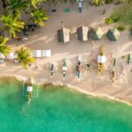 Aerial view of Siargao island coastline with palm trees, Philippines - Siargao vs Boracay comparison 2026